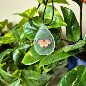 Frosted Butterfly Necklace
